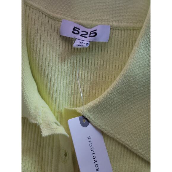NWT Anthropologie Yellow Polo Tank Top - XL - Picture 4 of 5